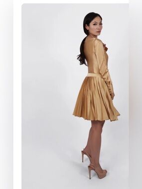 B•Encore Ombré Pleated Dress (Gold)